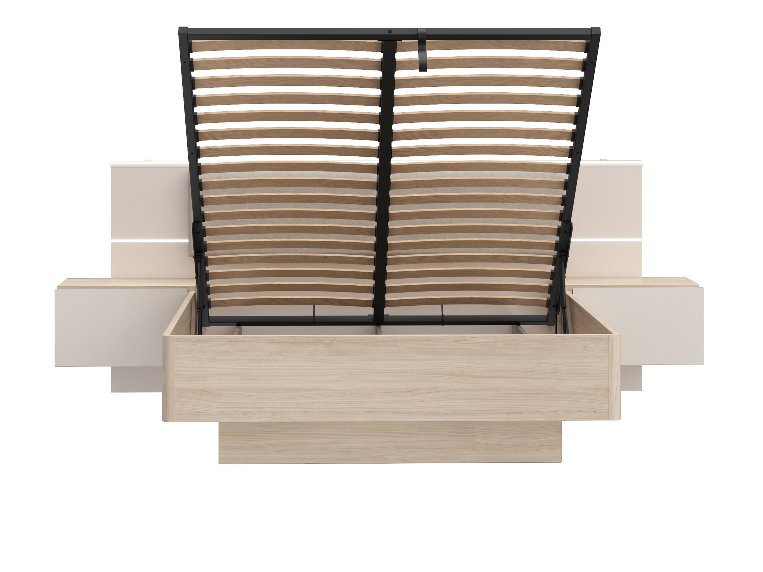 Postel 140/190 cm s nočními stolky PNPL3142B-Q203
