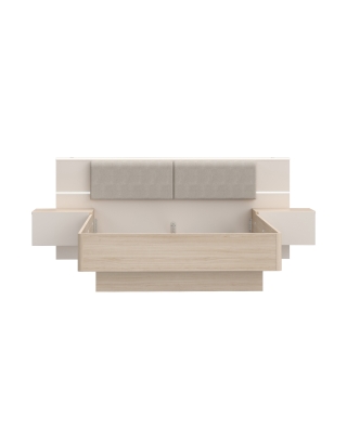 Postel 140/190 cm s nočními stolky PANOPTIK PNPL3141B-Q203