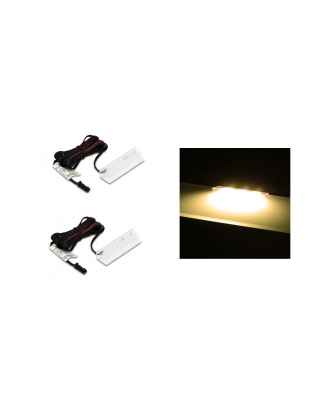 2 x LED osvětlení na skle (teplá bílá)